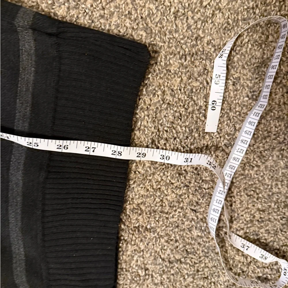 Men's Black Striped Full-Zip Sweater